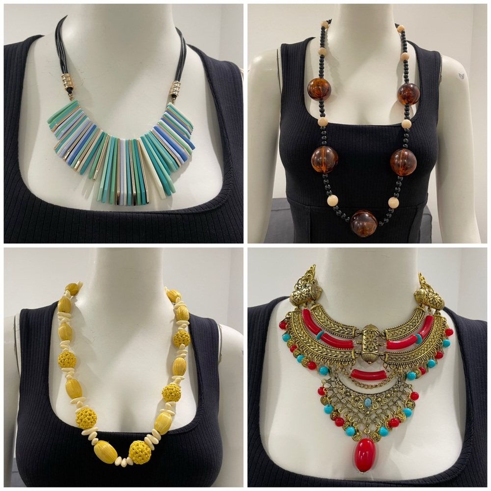 🎄Four Costume and Statement Jewellery Necklaces